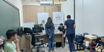 Jornada de vacunación contra el COVID-19 e influenza en la sede Saltos del Guairá